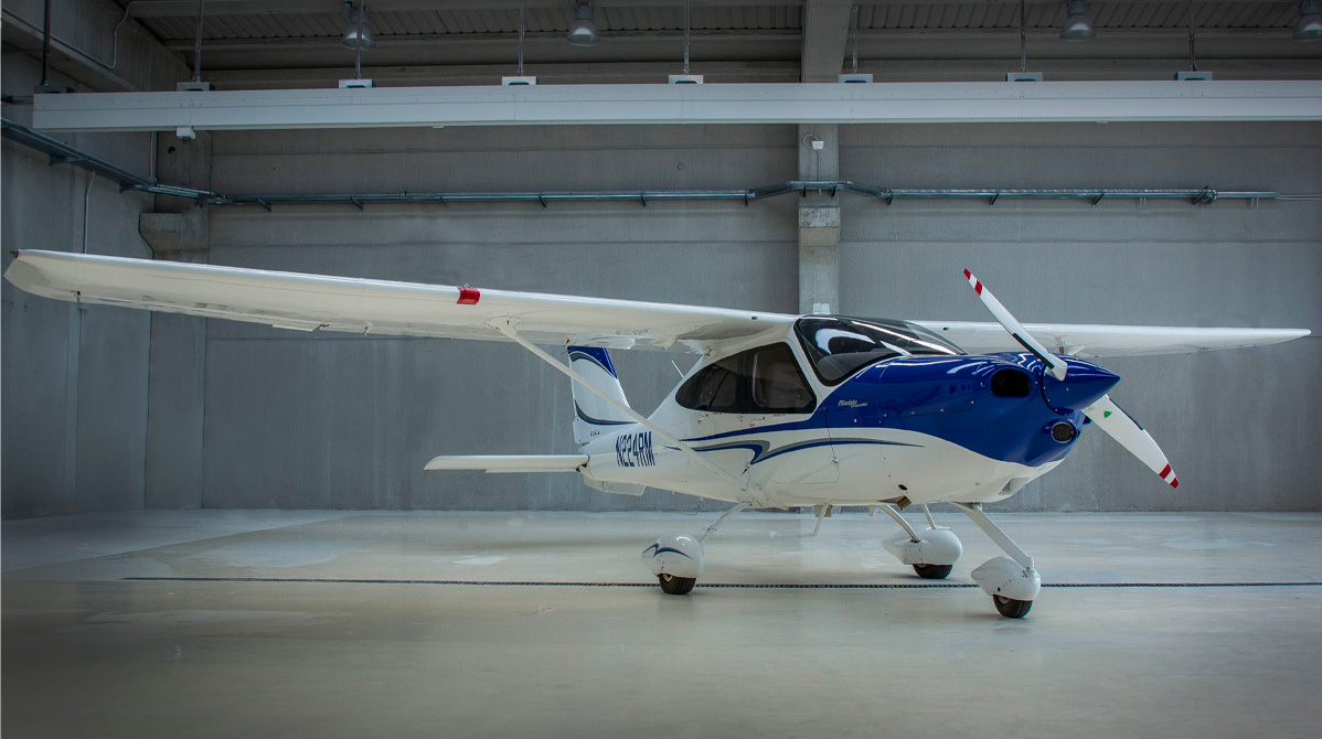 P2010 by Tecnam in the Hangar