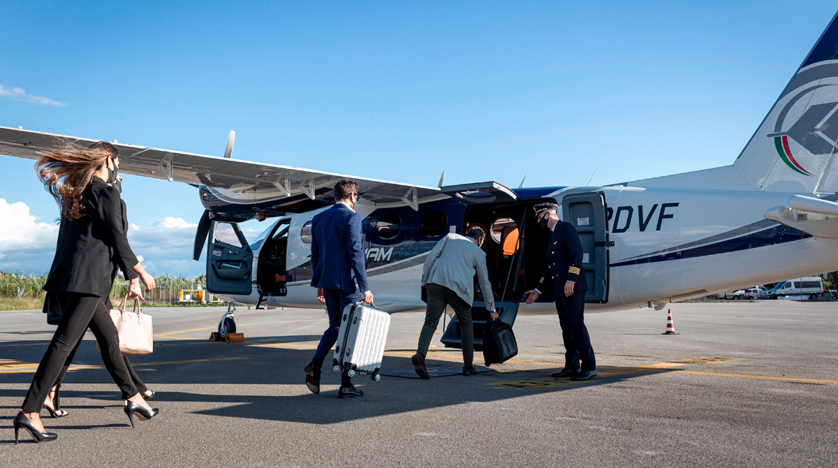 P2012 Traveller airline passenger embarking