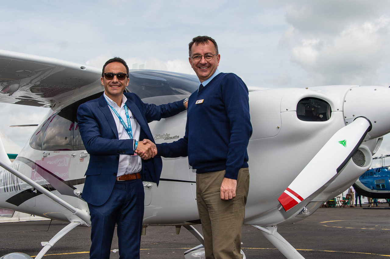from left: Walter Da Costa, Tecnam Global Sales Director, Chris Brook, Jersey Aero Club Director