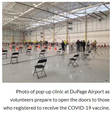 NATA and RACCA - west chicago airport serving as vaccination site