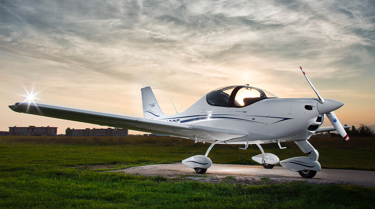 P2002 Sierra low wing plane on the runway