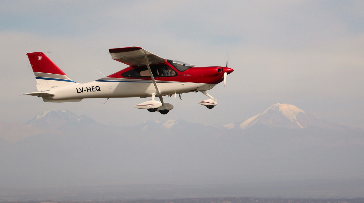 P2010 by Tecnam Flying Overhead