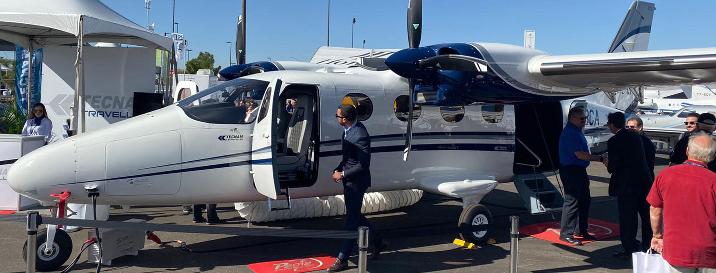 P2012 Aircraft by Tecnam Dimensions at NBAA LAS VEGAS