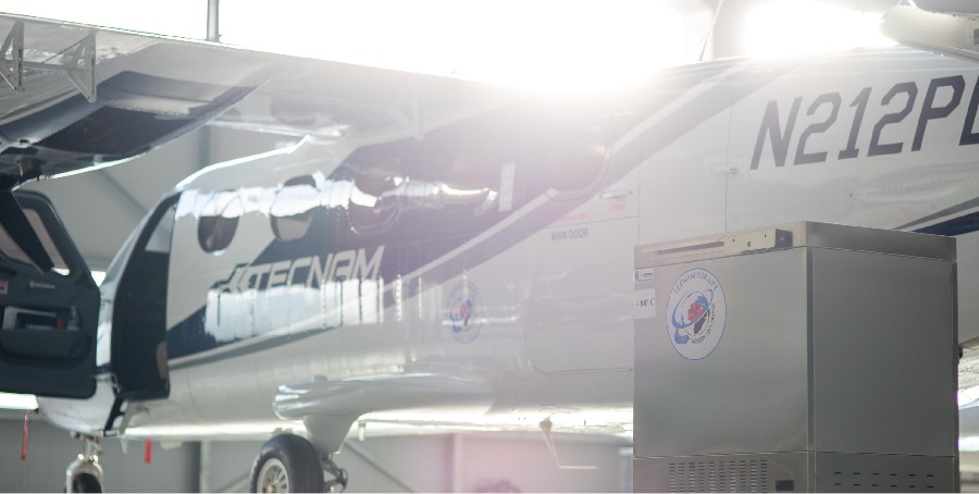 Covid vaccine transportation Tecnam P2012 TRAVELCARE endorsed by National Air Transportation Association_900-01
