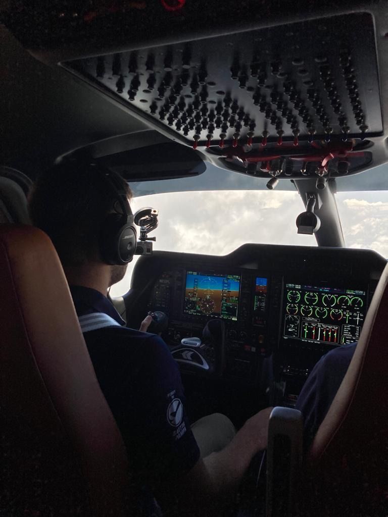 Tecnam p2012 pilot flying through IFR weather conditions