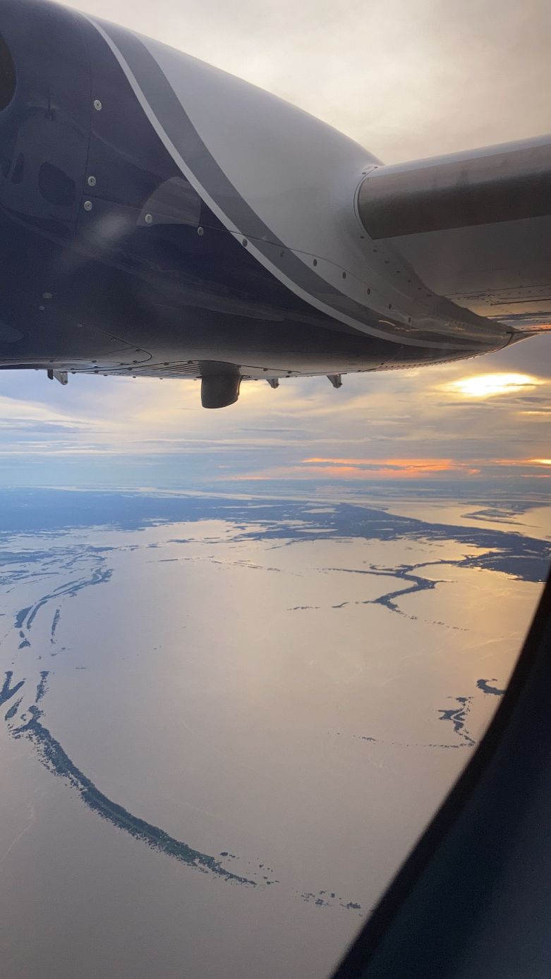 Flying over the amazon
